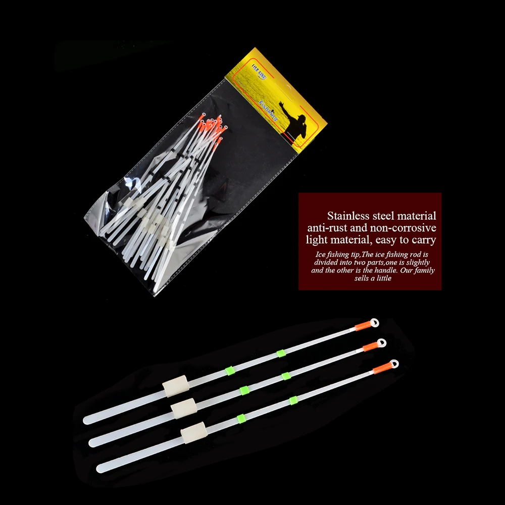FTK 20PCS Mini Winter Ice Fishing Rod Carbon Fiber Winter Fishing Pole For Fishing Accessories Pesca Pehce