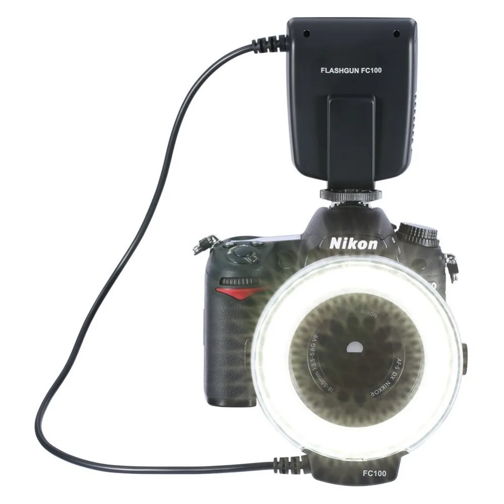 Meike FC-100 Macro Ring Flash/Light for Canon EOS 600D 50D 60D 650D 700D 70D 6D 450D 7D 550D 5D Mark II III 1100D T5i T4i T3i T3