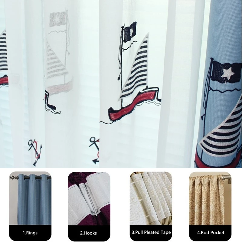 Custom Made Children Curtains For Living Blackout Embroidered kids Curtains Baby Room Boys Bedroom Kids Curtain Fabrics Window