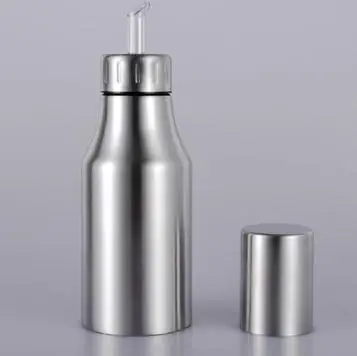 Stainless Steel oil dispenser leak-proof oiler, Kitchen supplies cruet olive oil bottle,3 capacity creative spice Jar oil bottle