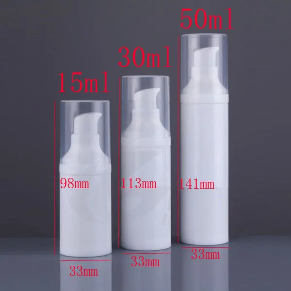 

30ml PP безвоздушный флакон диспенсер пластичные бутылки насоса для средств по уходу за кожей лосьон с защелкивающаяся крышка насоса, надежных партнеров! Безвоздушные косметические баночки для крема, 1oz,