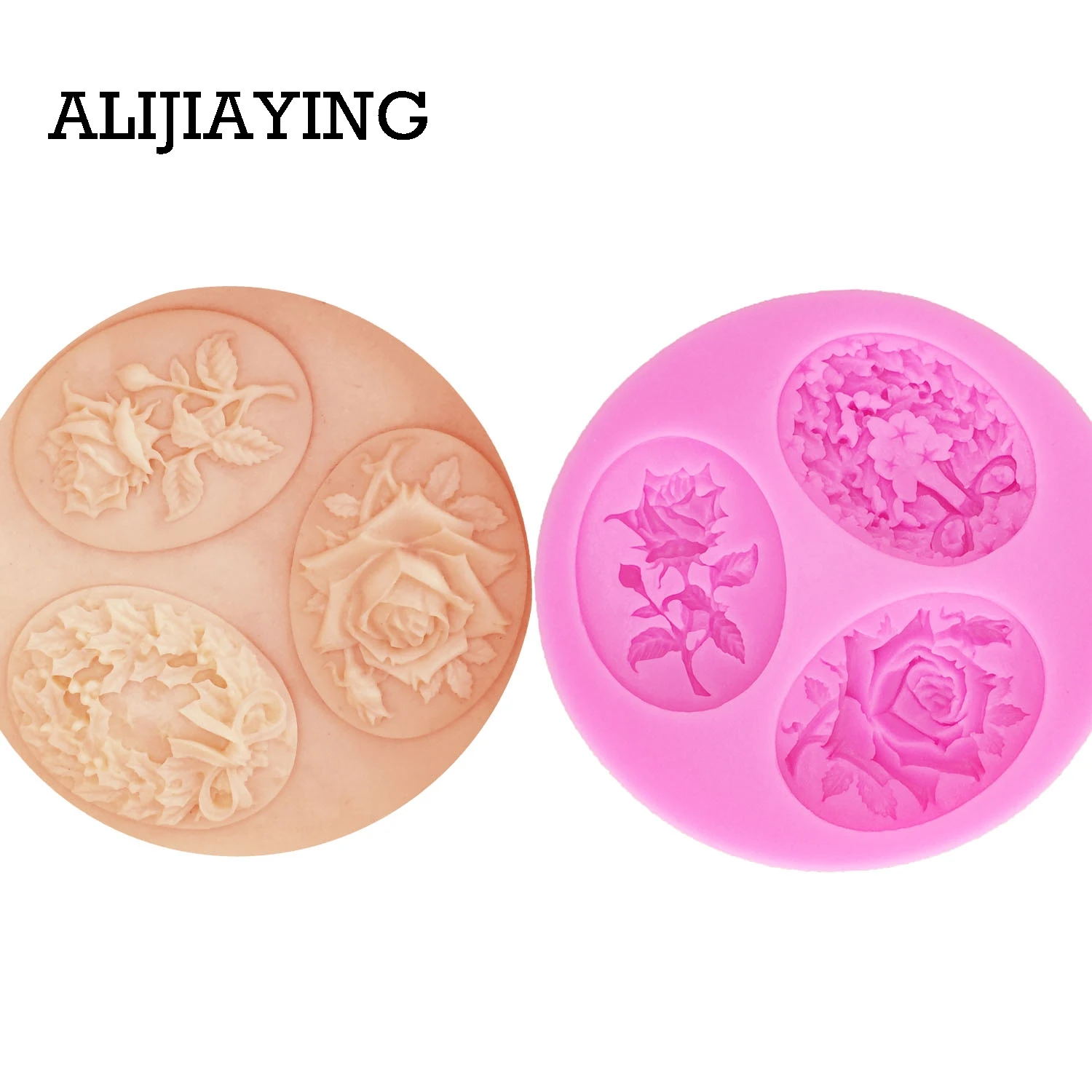 M0039 Rose Flower Form Cake Silicone Molds Cookie Cutter Soap Fondant Moulds Kitchen Pastry Cake Decorating Tools