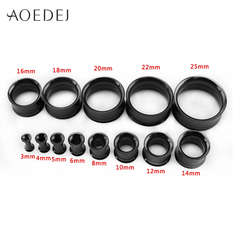 Medidores de oreja de 3-25mm, 00g, tapones para túneles de oreja de acero inoxidable 316, joyería para Piercing, ensanchadores de oreja, tapones y túneles expansores de 10mm y 8mm