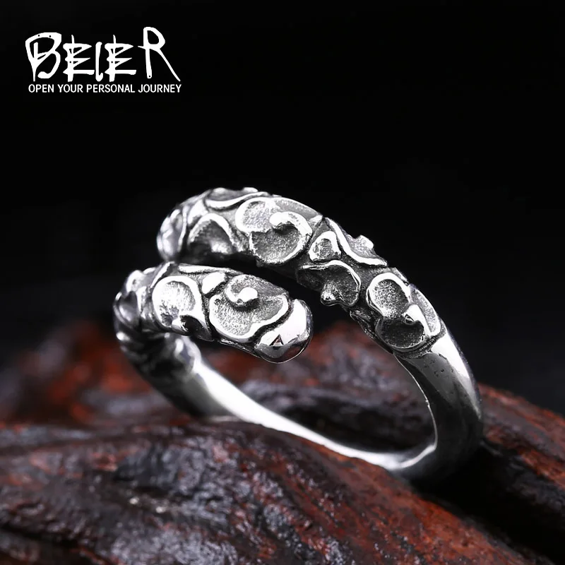 Beier new store 316L Stainless Steel ring top quality  Monkey King Bar Ring Fashion Jewelry  LLBR8-364R