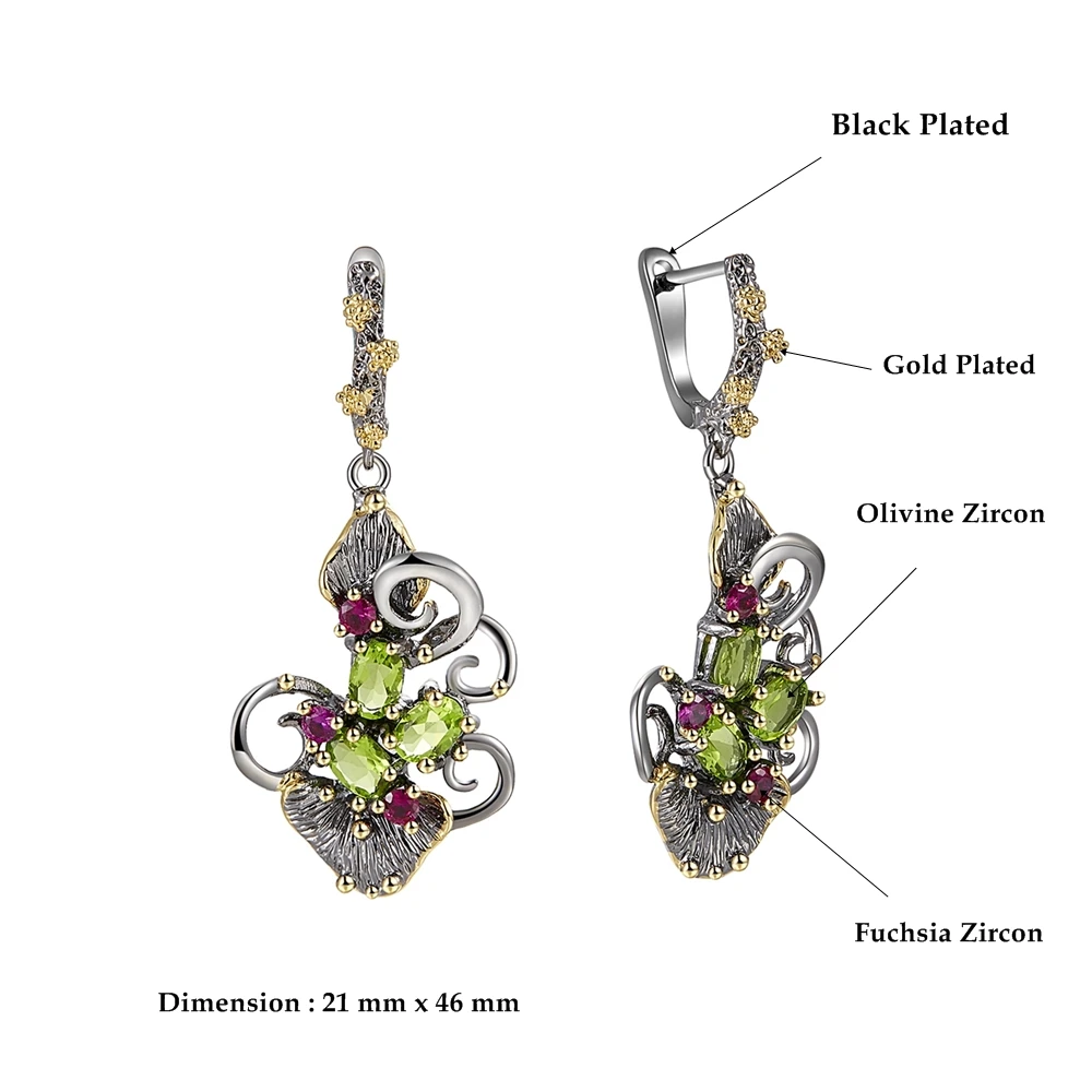 DreamCarnival 1989 Gorgeous Zirconia Flower Earrings for Women Vintage Ethnic Style Two Tone CZ Jewelry Hot Drop Shipping WE3873