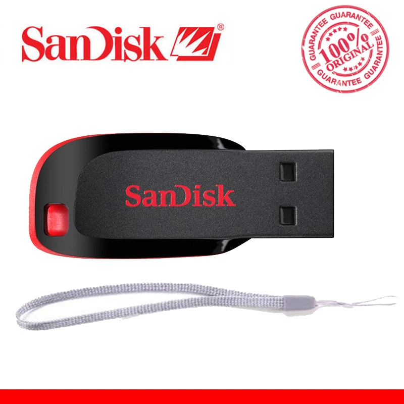 Original Sandisk PenDrive CZ50 8GB 16GB 32GB 64GB 128GB USB Flash Drive Mini Car Memory Stick USB Stick Pen Drives