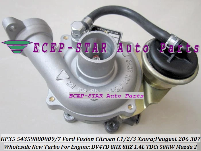 Free Ship KP35 54359880009 54359880007 54359880001 Turbo For Ford Fiesta For Peugeot 206 For Citroen C3 For Mazda 2 DV4TD 1.4L