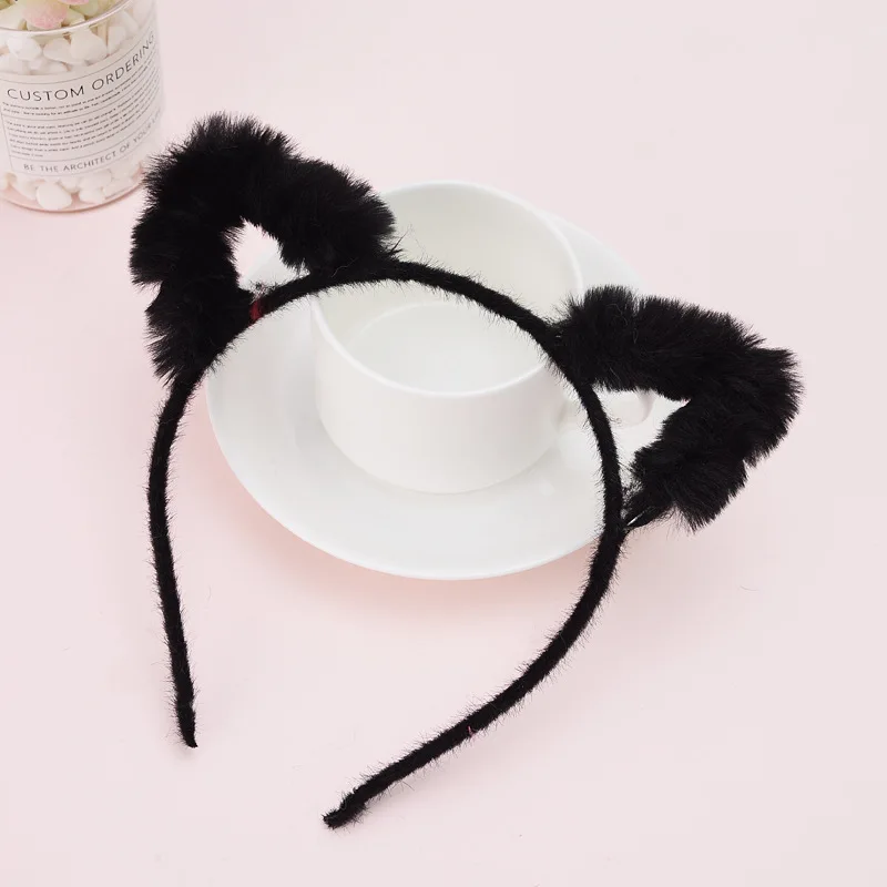 2019 Fashion Girl Cute hair ball cat ears Boutique Candy colors Handmade Ribbon Hairbands Children Hair Accessories PJ-1043