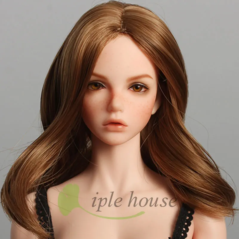 Fairyland  High - temperature silk long hair  shinee Fid Mari Fashion hai The girl hair curly hair bjd wig doll accessories L03C