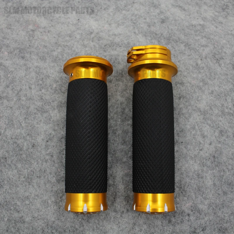 Motorcycle Hand Grips All Black Silver Golden CNC Fit For Harley Touring Sportster Dyna Softail VRSC 25mm