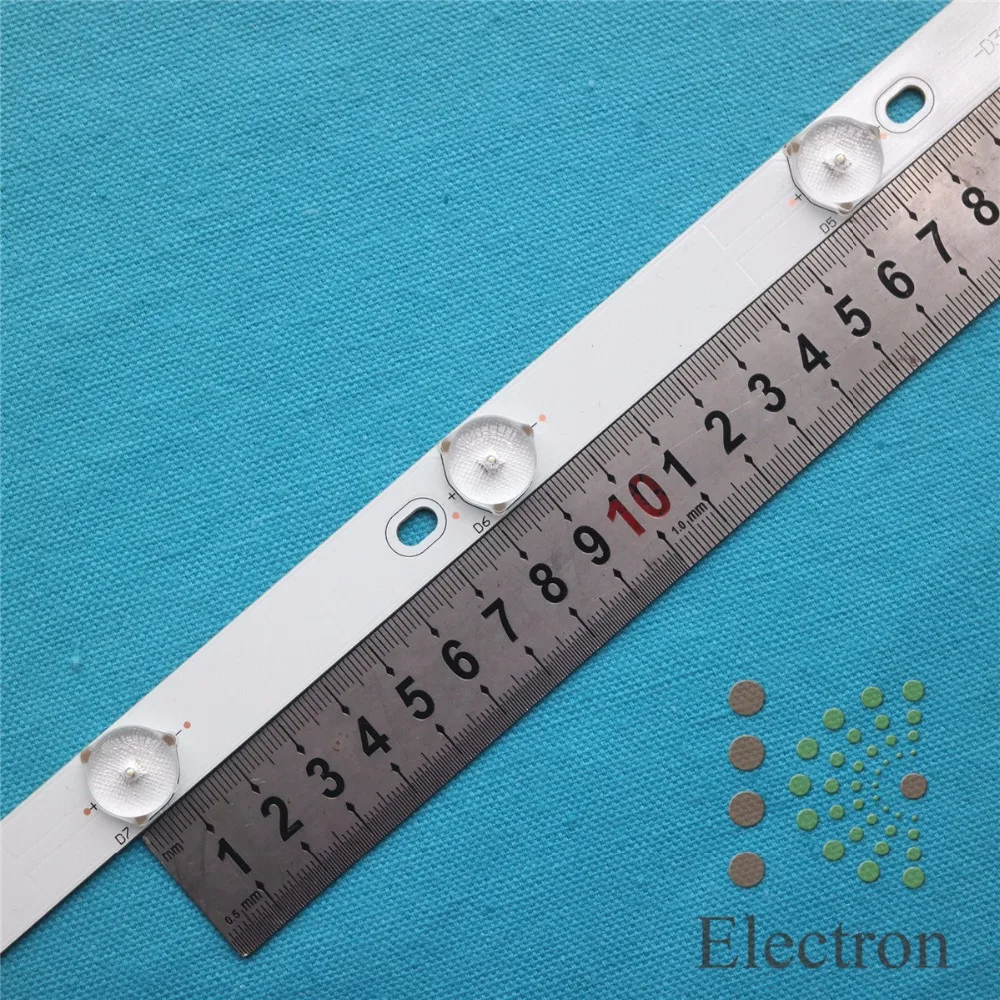 6 uds 40 ''775mm * 17mm 10leds lámparas de retroiluminación LED tiras LED con filtro de lente óptica para Panel de Monitor de TV 30V nuevo