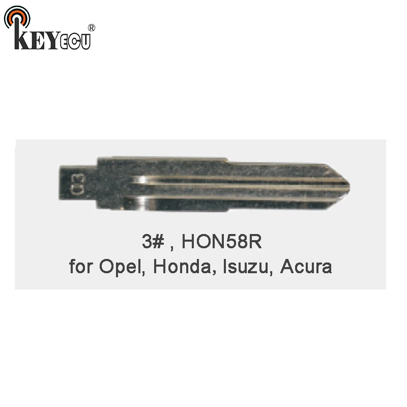 

KEYECU 10x KEYDIY Universal Remotes Flip Key Blade 3# , HON58R for Opel, for Honda, for Isuzu, for Acura