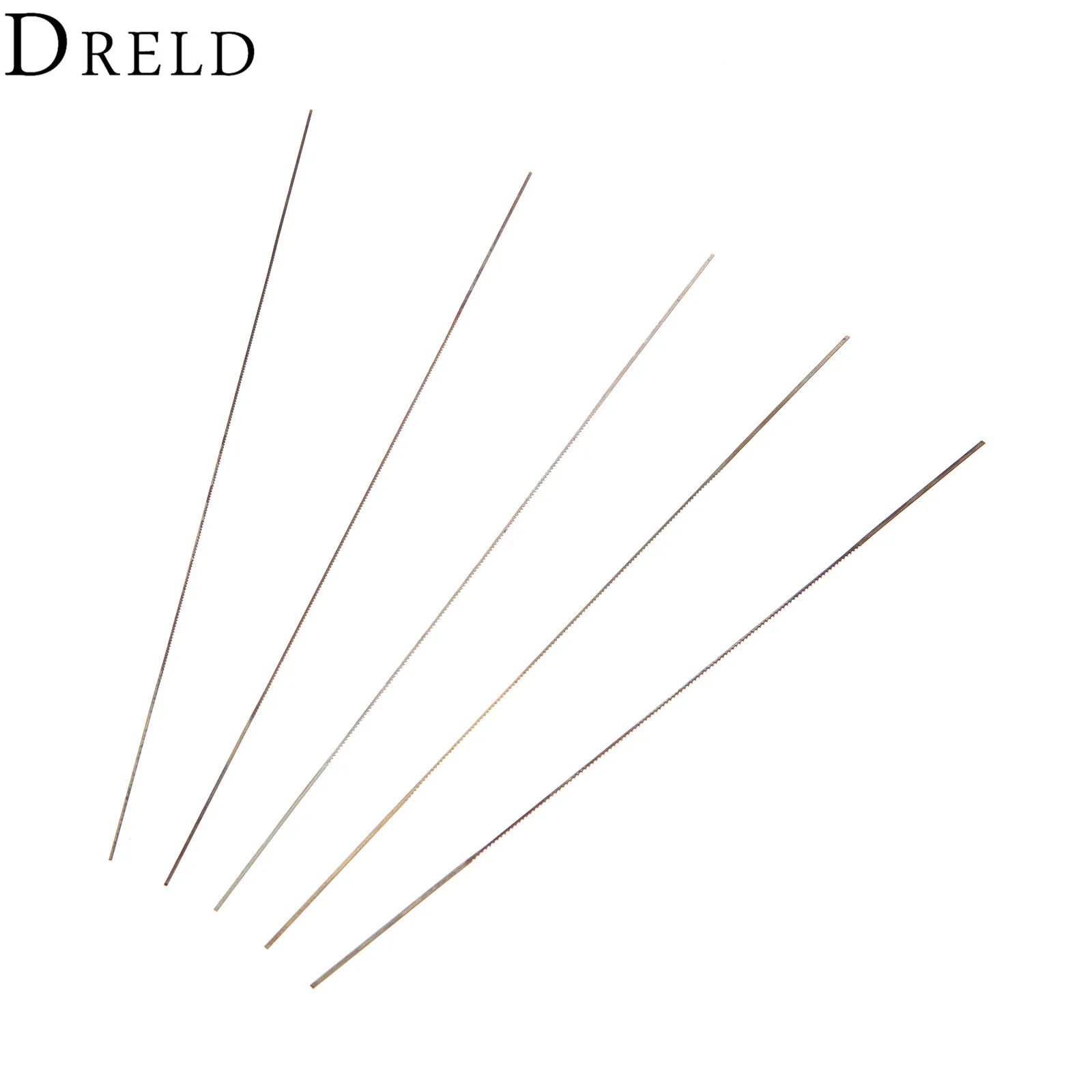 

DRELD 5Pcs 130mm Scroll Saw Blades For Wood Metal Cutting 0#/1#/2#/4#/6# Fine-toothed Jig Saw Blades Woodworking Tool Power Tool