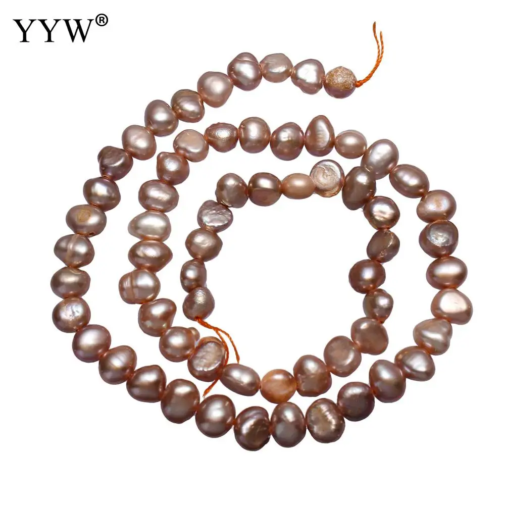 

YYW Top Quality Cultured Potato Freshwater Pearl Beads natural purple 6-7mm Approx 0.8mm Sold Per Approx 14 Inch Strand