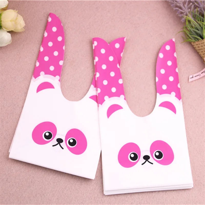 Wholesale 50pcs/lot 10x17cm Lovely Rabbit Ear Sachet Plastique For Pokemon Party Bolsa Regalo For Bakery Cookies Bags