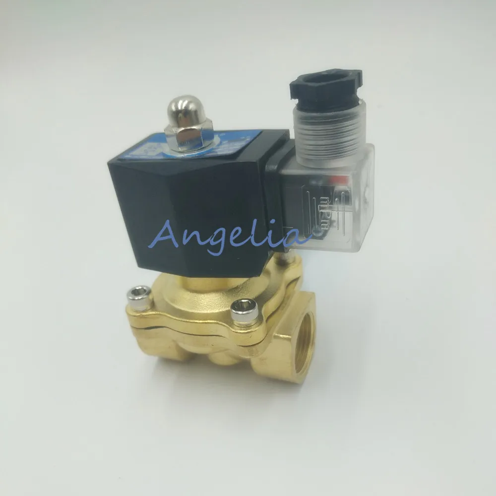 

AC220V AC110V G3/8" Brass Electric Solenoid Valve for Water Air waterproof Normally Closed N/C IP65