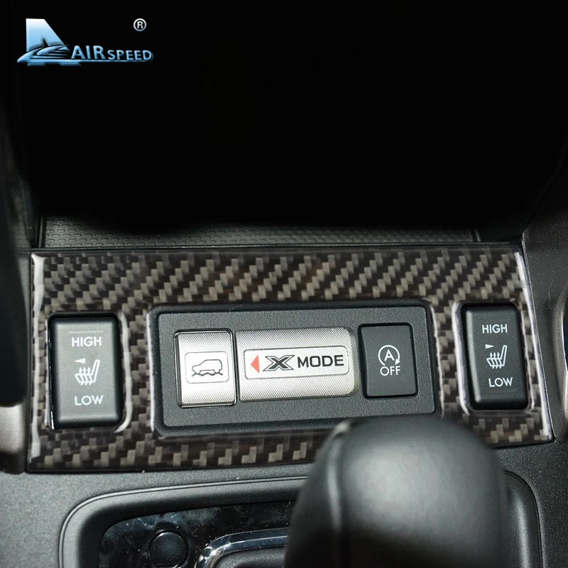 Real Soft Carbon Fiber Sticker for Subaru Forester 2013 2014 2015 2016 2017 2018 LHD RHD Car Seat Button Cover Sport Button