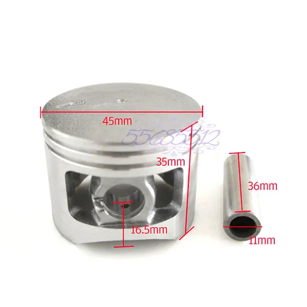 Kit pistone motore motore 45mm alesaggio per motosega cinese 5200 52cc Kiam Silverline