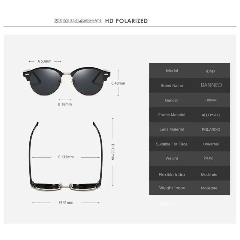 2020 HD Polarized Sunglasses Men Women Driving Brand Cool UV400 Fashion New Sun Glasses Hot Sell Shades Feminin Oculos De Sol