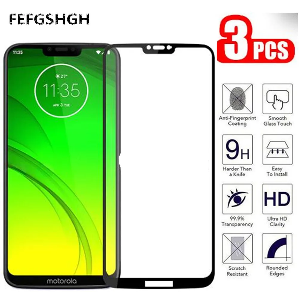 9D Tempered Glass Screen Protector For Motorola Moto G9 G8 G7 G6 E6s E6 Plus Play Power Lite Full Cover Protective Glass Film