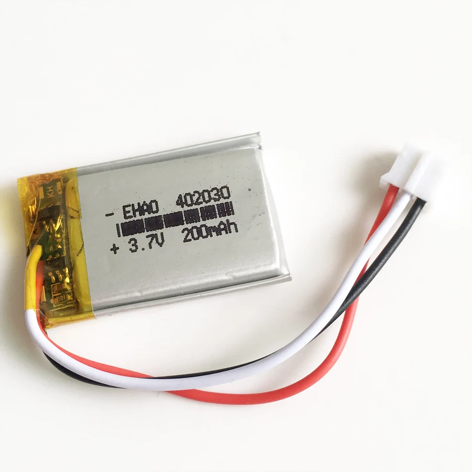 3.7V 200mAh LiPo akumulator 402030 + JST 1.0/1.25/1.5/2.0/2.54mm 3pin wtyczka do ręcznego rejestratora Bluetooth GPS Mp3 GPS