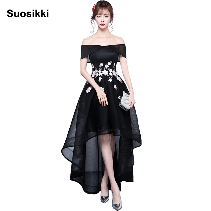 

Suosikki Hot Sale Elegant short front long back Evening Dress 2021 Cheap Formal import occasion dresses Robe De Soiree