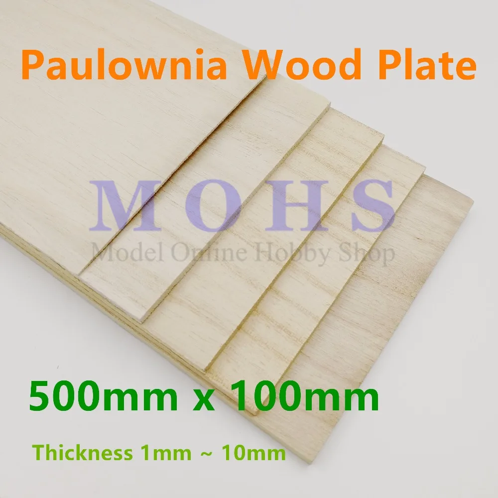 paulownia wood sheet paulownia  plate 500mm x 100mm 1mm ~ 10mm thickness RC airplane building repairing DIY model paulownia wood