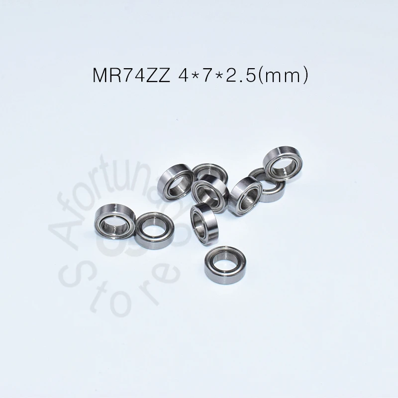 MR74ZZ 4*7*2.5(mm) 10pcs  chrome steel Metal Sealed Miniature bearings