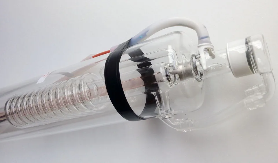 أنبوب زجاجي ليزر co2 80 واط 1250 مللي متر طول 80 مللي متر القطر لآلة النقش بالليزر co2