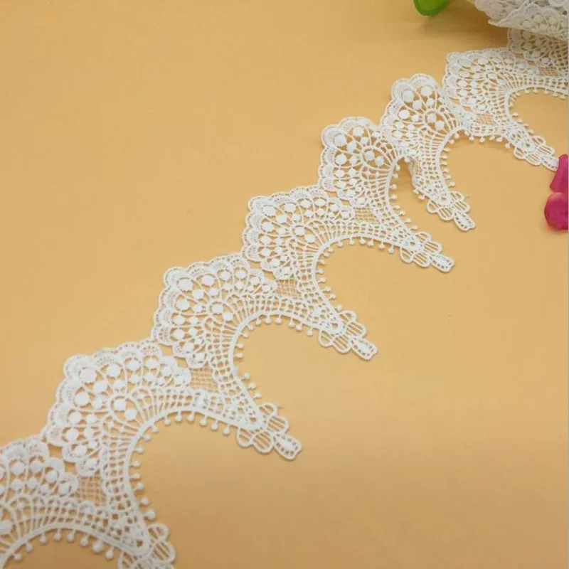 2 Yards DIY Trims Cool Flower Design Lace Trims Wedding Bride Dress Sewing Craft