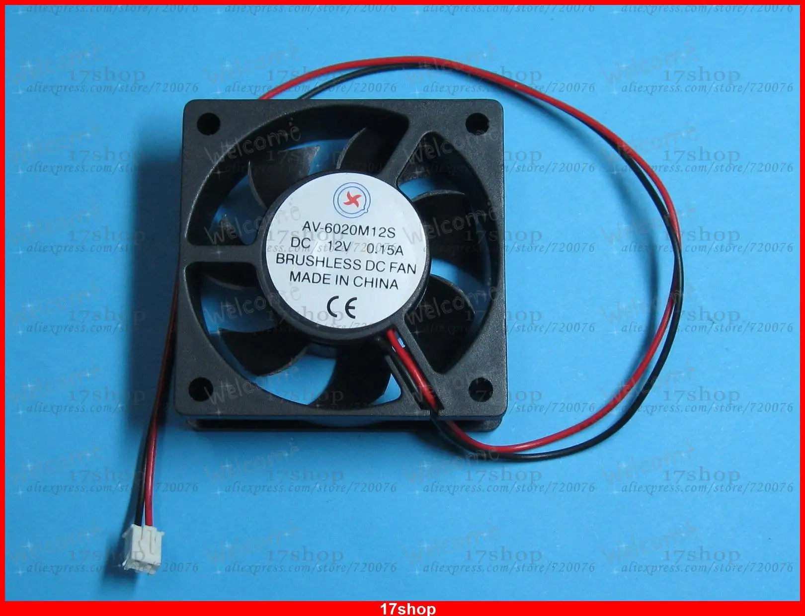 

1 pcs Brushless DC Cooling Fan 12V 6020S 7 Blades 60x60x20mm