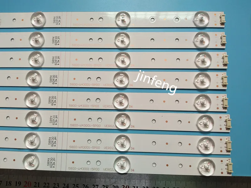 TV LED Light Bars For Telefunken TF-LED43S27T2 RDL430FY LD0-10f Backlight Strip Kit LED Lamp Lens Band 5800-W43001-5P00 VER02.00