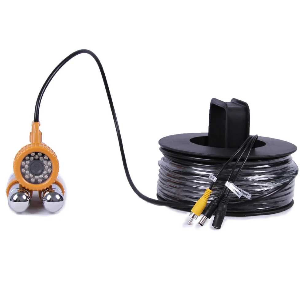 100Meters Depth Underwater Fishing Camera Kit with Dual Lead Bar Camera & 7Inch Color TFT Display Monitor & Aluminum Case