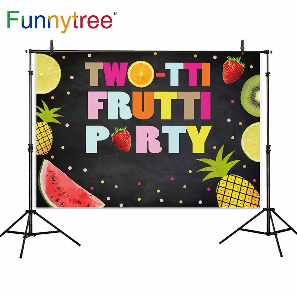 Funnytree photography backdrop fruits party celebrate colorful two-tti for photo shoot photobooth photocall studio background