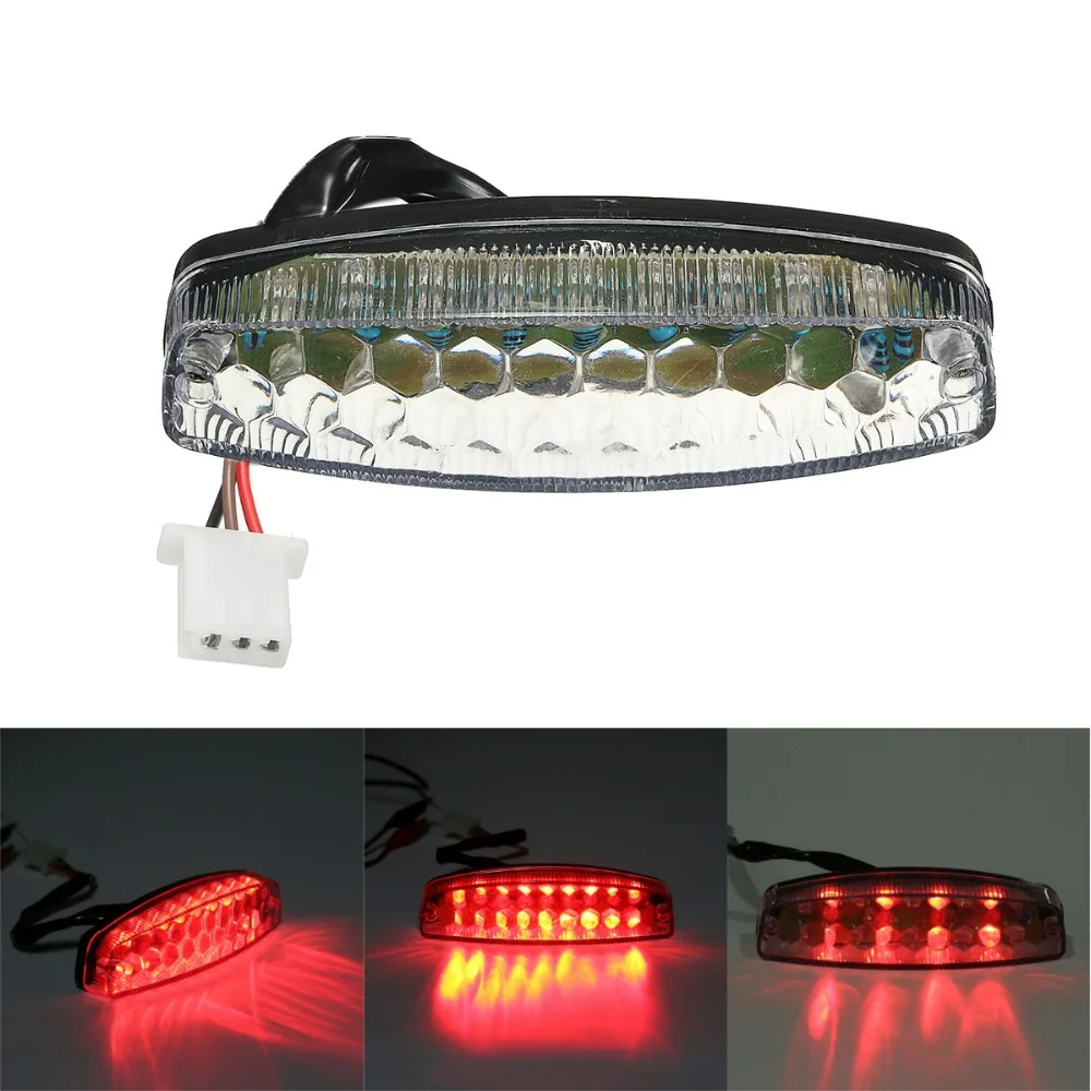 Motorcycle Red LED Rear Lamps Taillight Brake Lights For 50 70 110 125cc ATV Quad Kart TaoTao Sunl Chinese Motorbike Light image 2