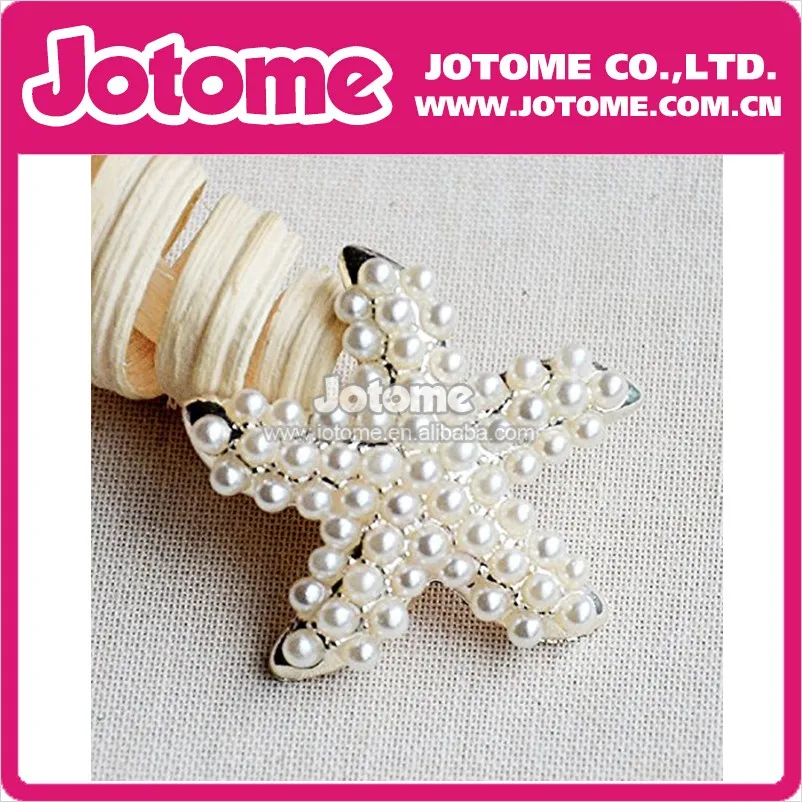 

High Quality Rhinestone starfish Pearl Pin Brooch with pearl Wedding Brooches