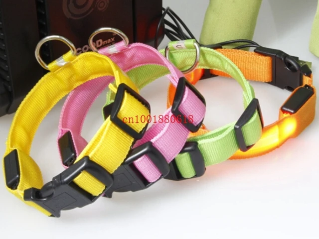 Free Shipping LED USB Pet Dog Collars LED Pet Collar Lovely Pet Outdoor Luminous With USB Charge LED Collar 50pcs/lot