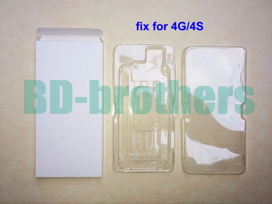 Wihte Paper Box with PVC Blister Trays Salver  for iPhone 4G/4S LCD Screen Digitizer Protective Packing Package 1000sets