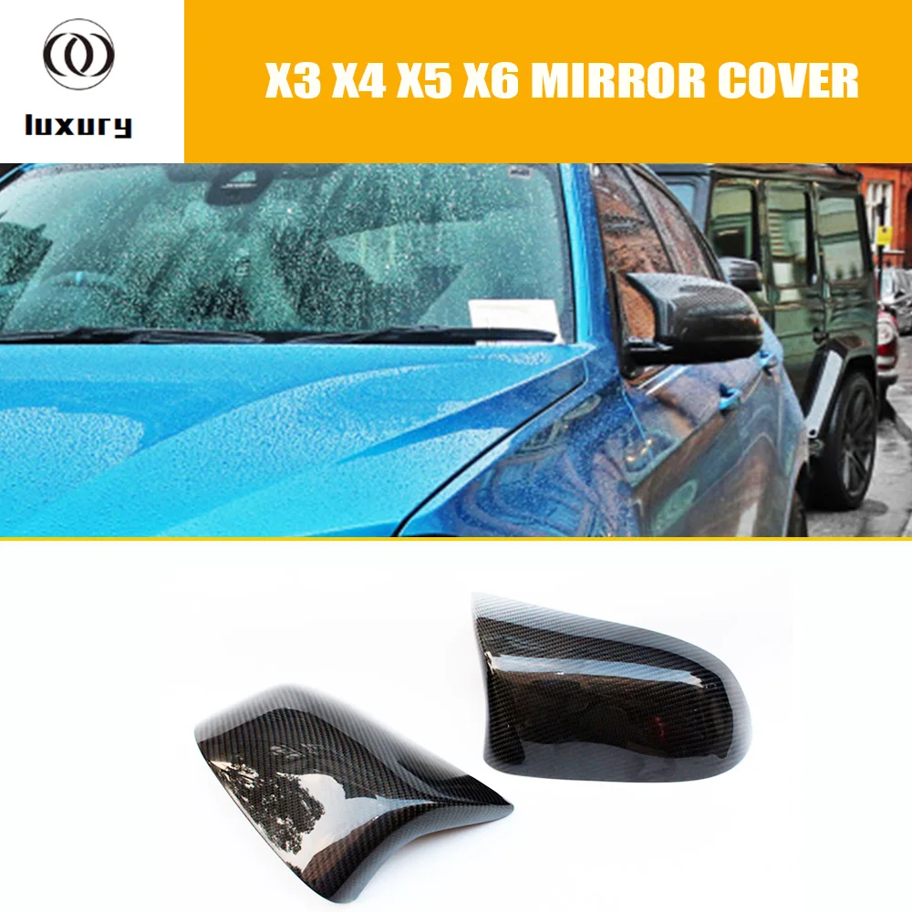 M Style Carbon Fiber Replaced Style Rear View Side Mirror Cover Cap for BMW F25 X3 F26 X4 F15 X5 F16 X6 2014-2018