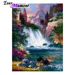 Ever Moment DIY Diamond Embroidery Waterfall Diamond Mosaic Full Square Drills Artwork Home Decoration Diamond Painting ASF1206