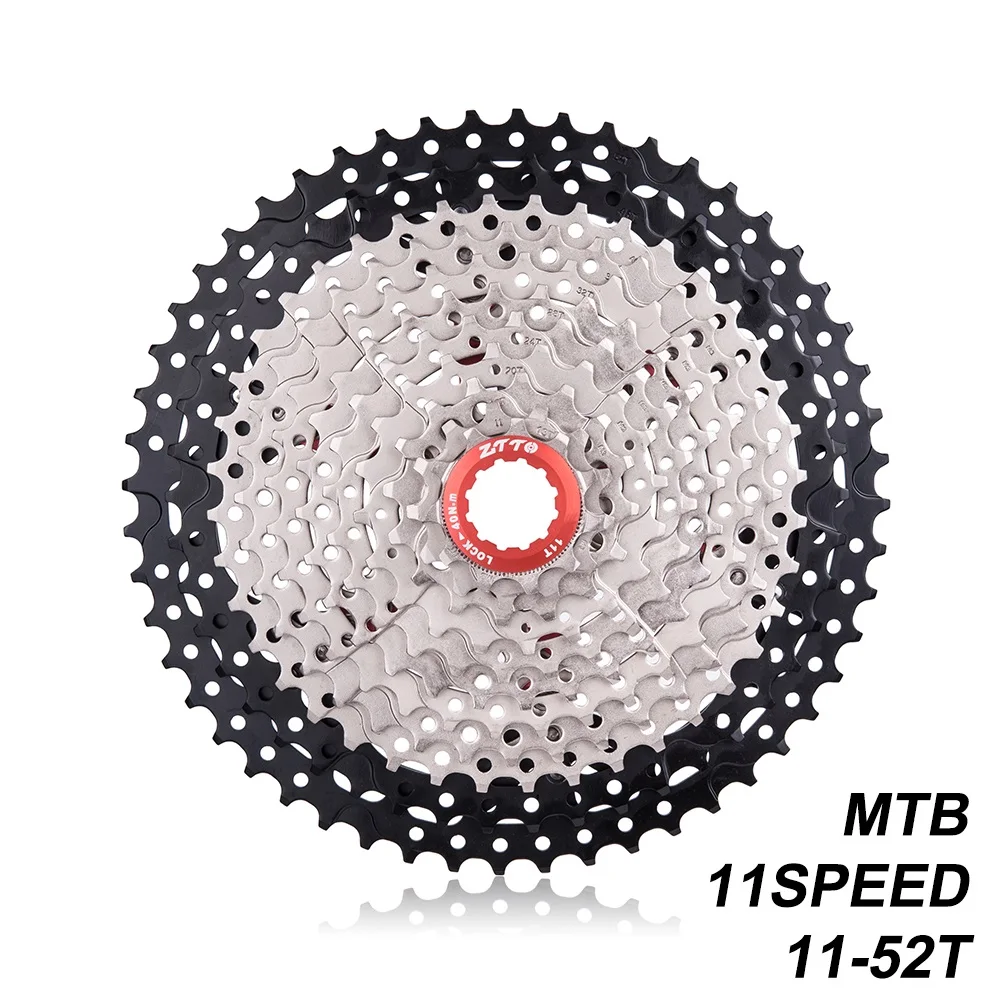 

MTB 11 Speed 11-52T L Cassette Black Silver Wide Ratio 11S Freewheel Mountain Bike Bicycle Parts For K7 X1 XO1 XX1 M9000