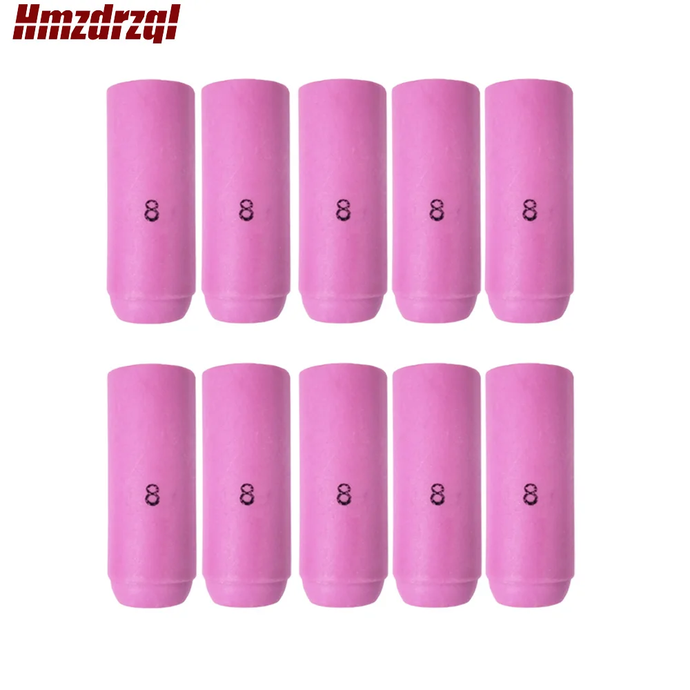 10 Chiếc TIG Nhôm Gốm Đầu Phun Khí Lens Cup Hàn Tig Vật Tư Tiêu Hao Nào 10N46 8 # Phù Hợp Với Argon Hàn Hồ Quang Đèn Pin WP 17 18 26 Series