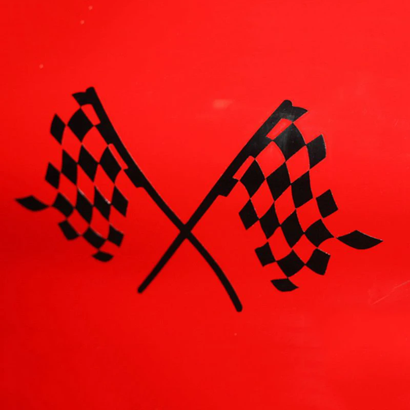 

Car Stickers Automotive Racing Check Flag Applique Waterproof Stickers