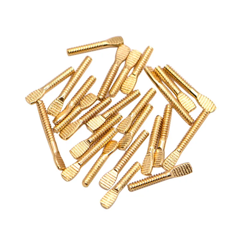 25pcs/box Dentist Screw Posts Set for Anterior teeth Dental Screw Kit Stainless Steel 24K Gold Plated Posts Dental Refill Files