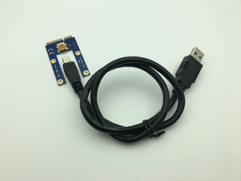 Mini PCI-E to PCI Express Extender Riser Card PCIE 1x to 16x Slot USB3.0 Data Cable SATA to 6Pin Power Supply for Bitcoin Mining