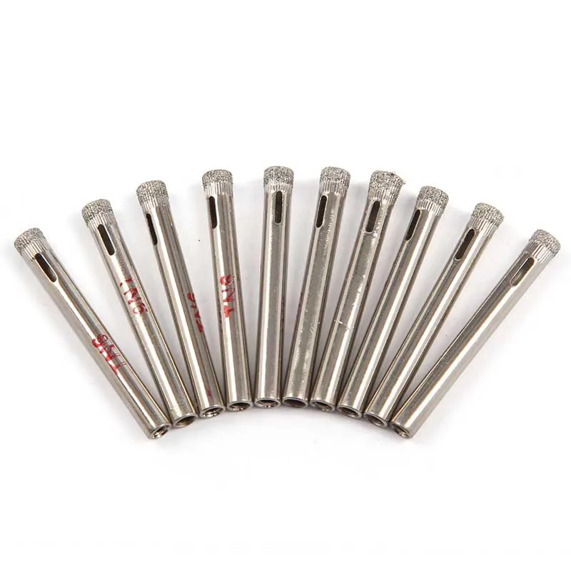 10Pcs Diamond Holesaw Drill Bits Tool 6mm Tile Glass Slate Porcelain Marble