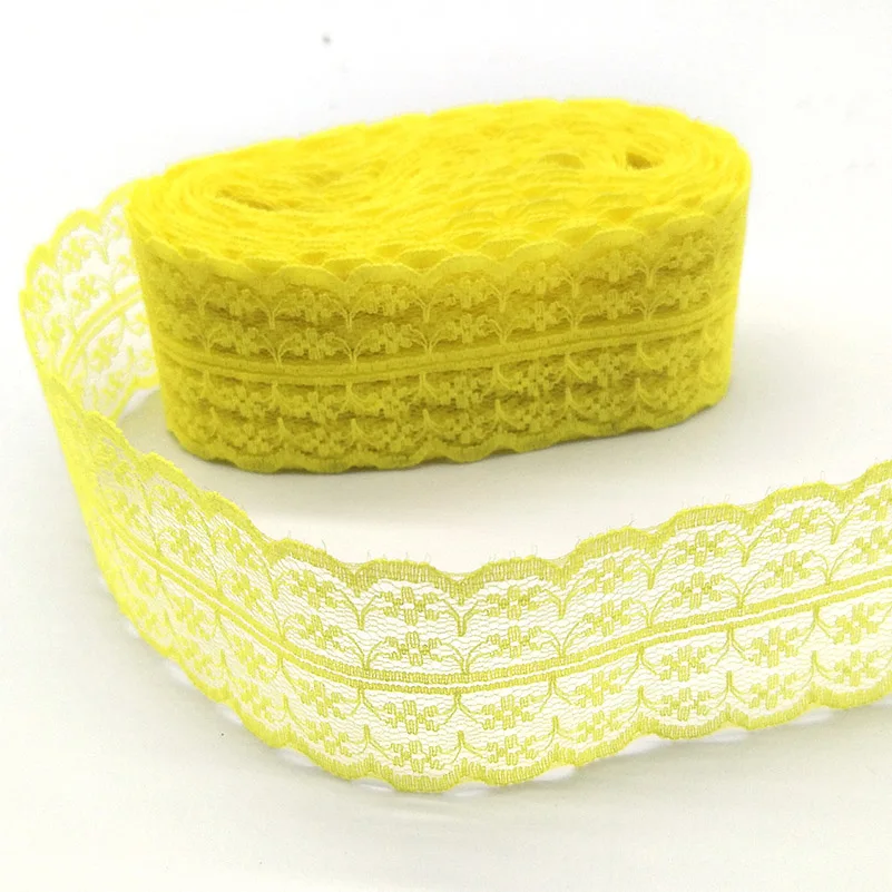 Beatiful 10 Yards High Quality White Lace Ribbon Tape 45MM Lace Trim DIY Embroidered For Sewing Decoration African Lace Fabric