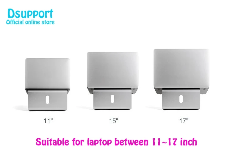Регулируемая подставка для ноутбука из алюминиевого сплава с вращением на 360 градусов, угол 15 градусов для домашнего/офисного ноутбука 11-17 дюймов AP-2