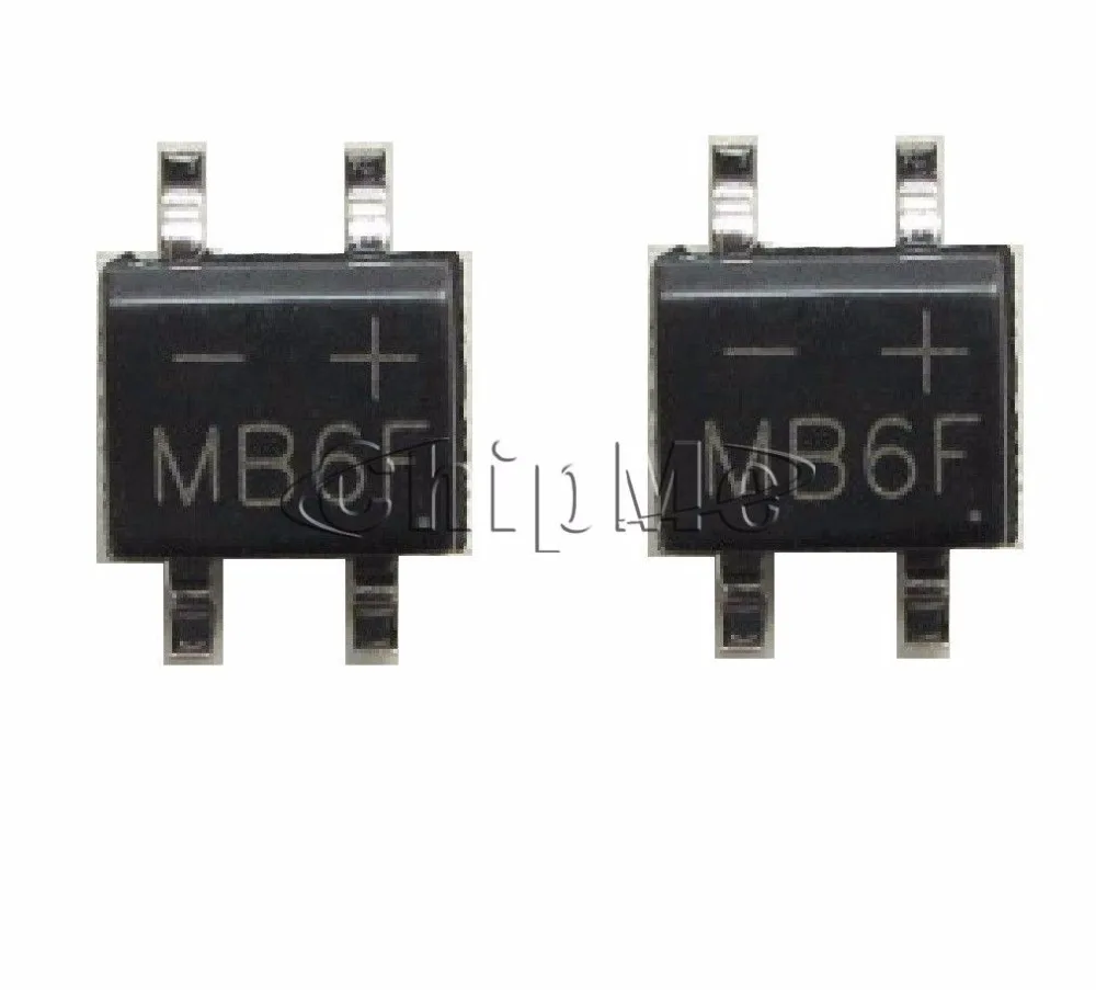 New patchultra rectifier bridge stack MB6F 600V 0.8A large chip package MB-F