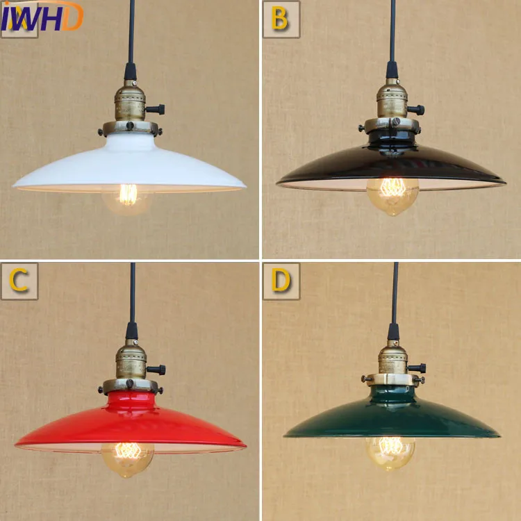 IWHD Nordic Lampen Vintage Pendant Lights Fixtures Retro Edison Style Loft Industrial Lamp Lighting Lamparas Colgantes